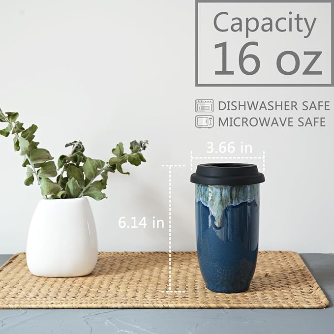 Bosmarlin Ceramic Travel Coffee Cup