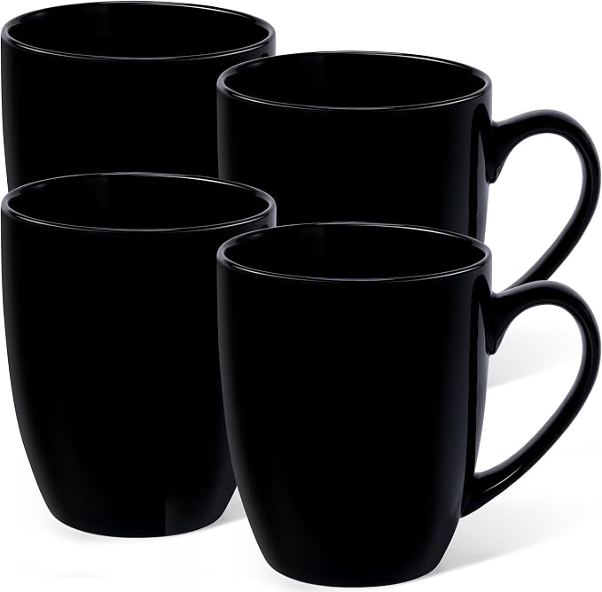 Urbanstrive 16 oz Large Coffee Mugs Set of 4 Ceramic Coffee Mug White Coffee