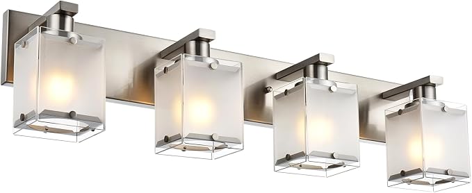 4-Lights Bathroom Light Fixtures Over Mirror