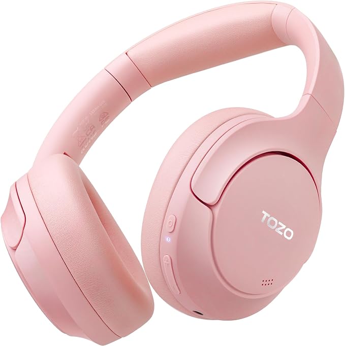 TOZO HT2 Hybrid Active Noise Cancelling Headphones, Wireless Over Ear Bluetooth
