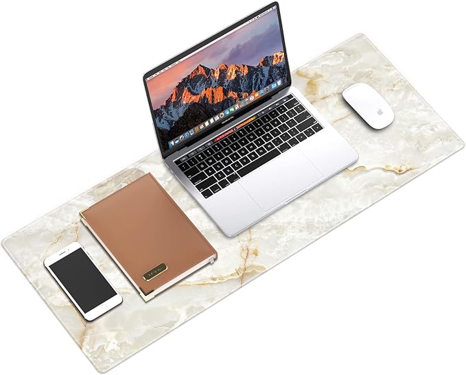 Galdas Large Mouse Pad Marble Pattern XXL XL Large Mouse Pad Mat Long Extended