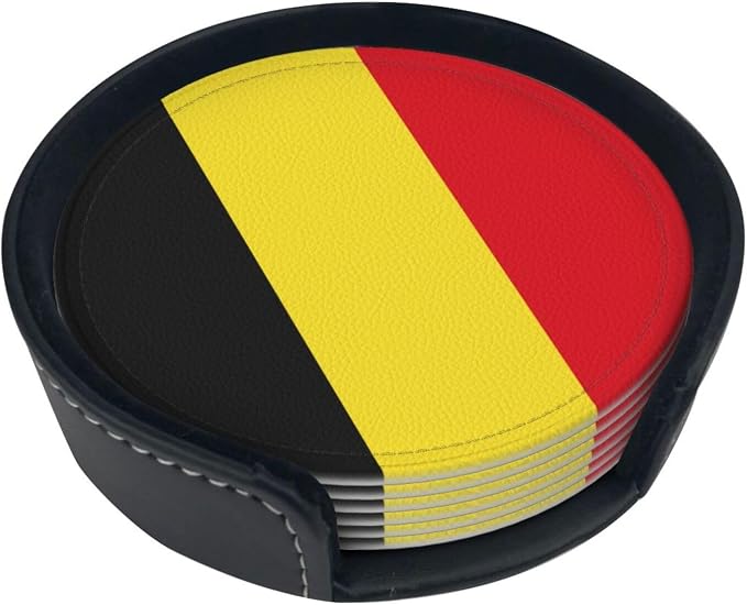 Belgian Flag Coasters for Drinks