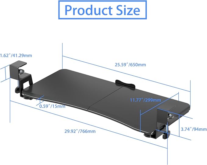 suptek Keyboard Tray Under Desk Pull Out