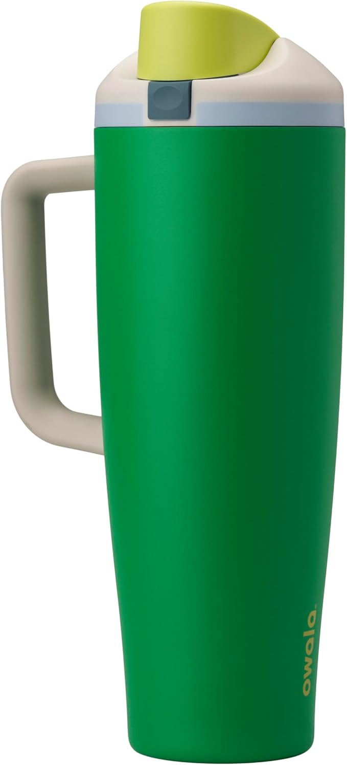 Owala FreeSip Tumbler Stainless Steel Water Bottle 40 oz Putting Green |