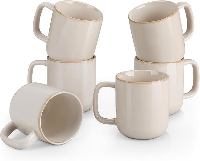 vancasso Coffee Mugs Set of 6, 12 Oz Ceramic Coffee Cups