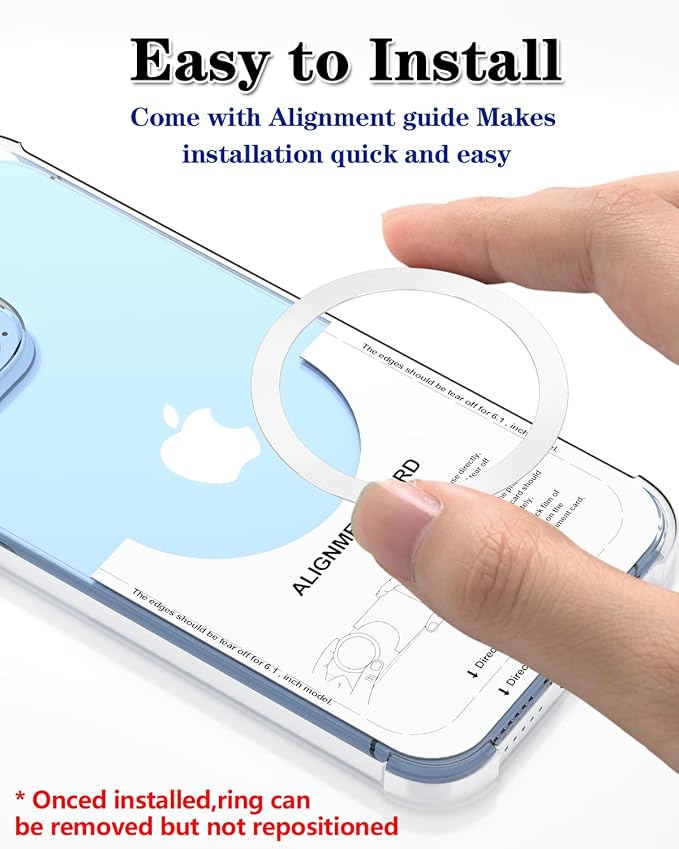 Metal Rings, Ultra-Thin for MagSafe Sticker, Magnetic Adapter, Phone