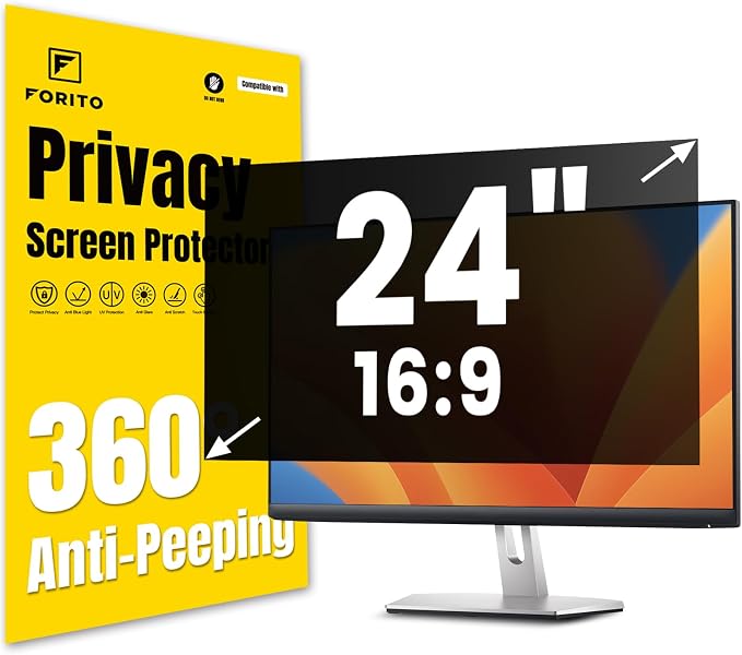 F FORITO 24 Inch 16:9 360°Privacy Screen Protector