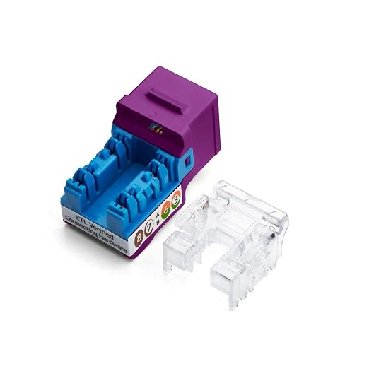 trueCABLE Cat5e Keystone Jack, Unshielded, 90 Degree Punch-Down, PoE++ 100W