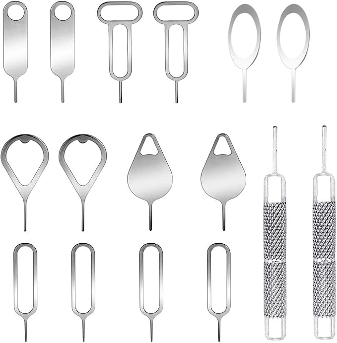 16 Pieces SIM Card Removal Openning Tool Tray Eject Pins Needle Opener Ejector