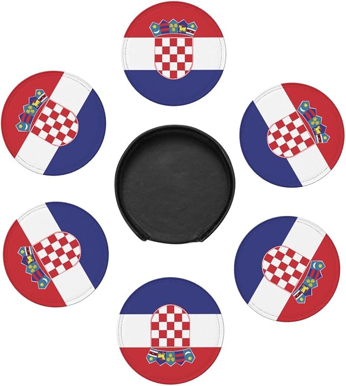 Croatian Flag Coasters for Drinks