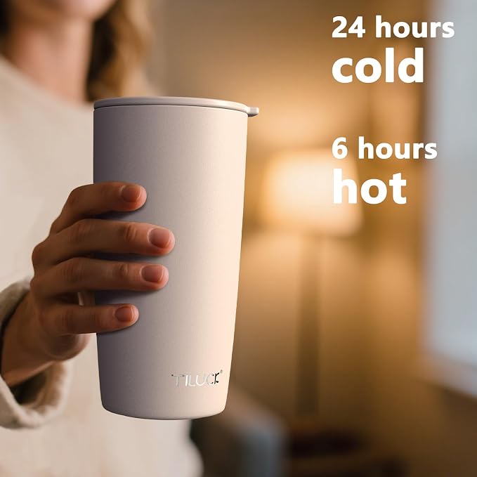 TILUCK 20 oz Insulated Coffee Tumbler