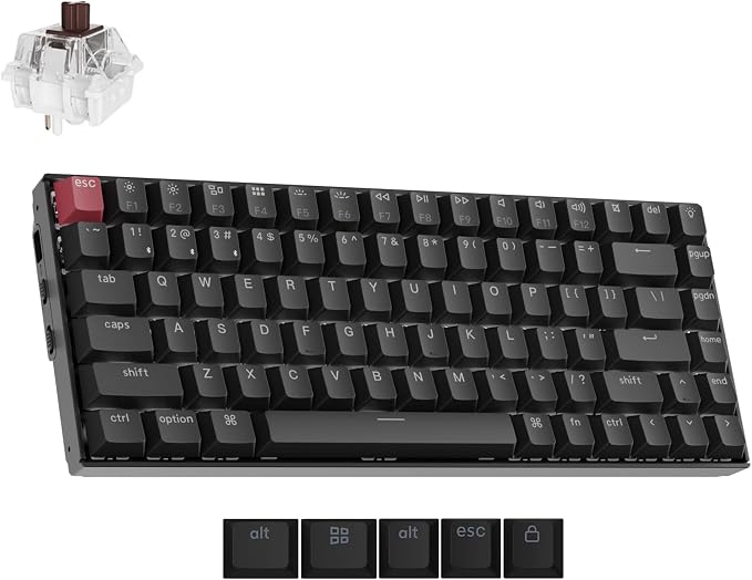 Keychron K2 75% Layout QMK Wireless and Wired Options Mechanical Keyboard Super
