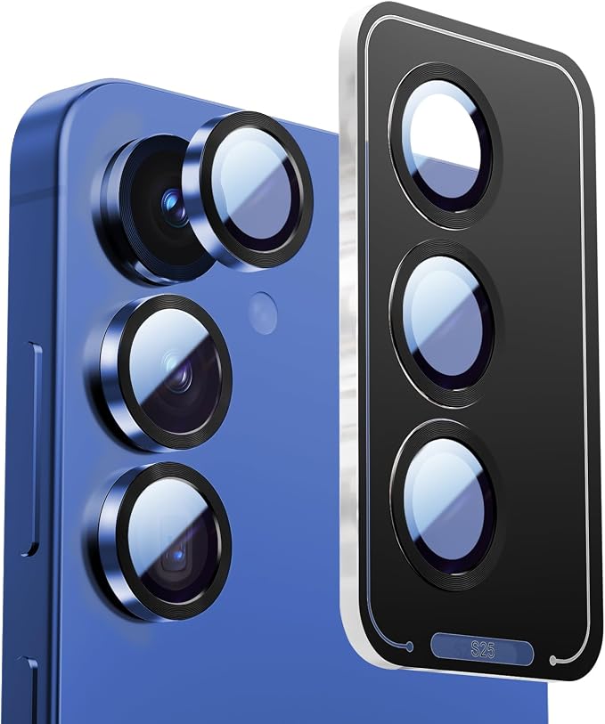 X-it Camera Lens Protector for Samsung S25, 9H Tempered Glass, Independent