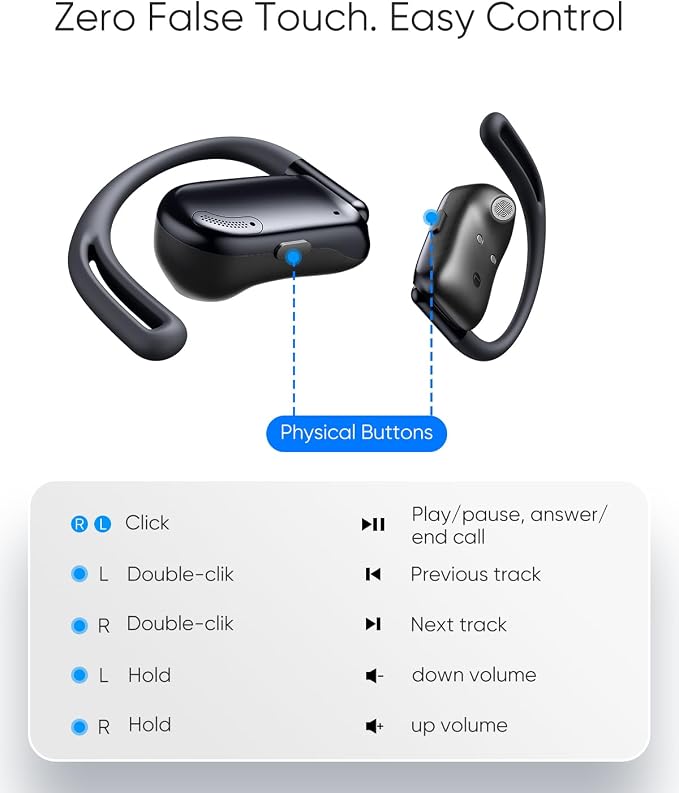 Open Ear Headphones, 0.28oz Lightweight Next-Gen Bluetooth 5.4 Air Conduction
