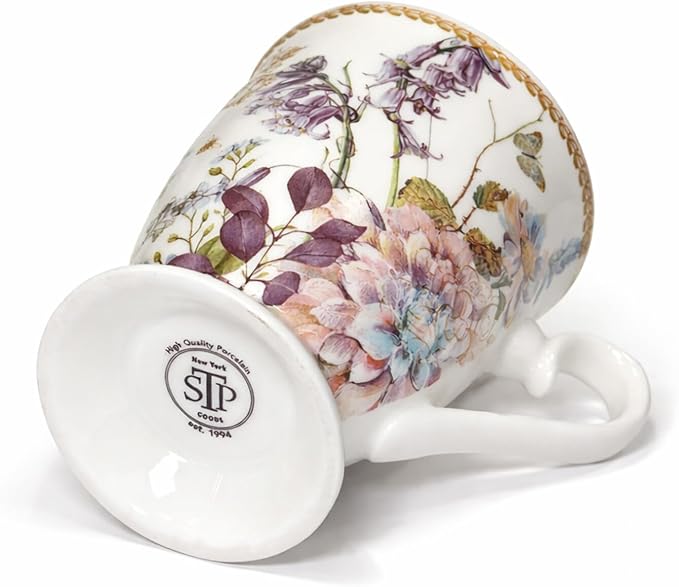 STP GOODS Porcelain Tea/Coffee Cup in Gift Box Fine Porcelain Coffee Cup Tea