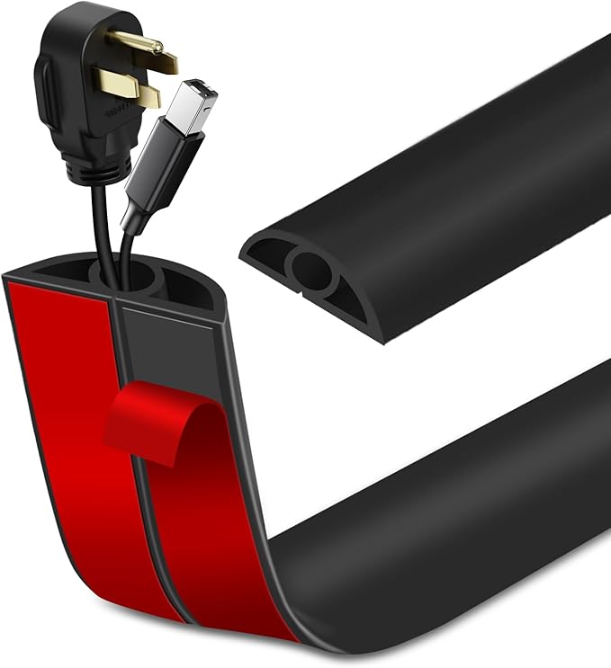 Floor Cord Cover Self Adhesive Cord Hider Floor Extension Cord Covers