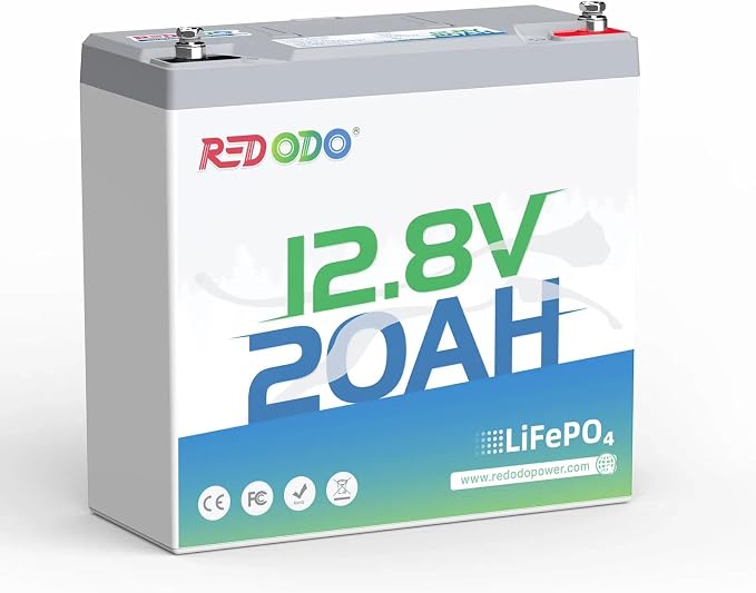 Redodo 12V 20Ah LiFePO4 Battery, 4000+ Deep Cycles Lithium Battery
