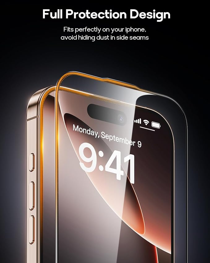 3 Pack for iPhone 14 Plus/iPhone 13 Pro Max Tempered Glass Screen Protector