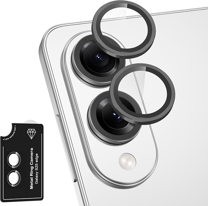 for Samsung Galaxy S25 Edge Camera Lens Protector, Individual Metal Ring