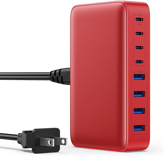 USB C Charger 200W USB C Charger Block, Upgraded GaN III 8-Port Fast Charging