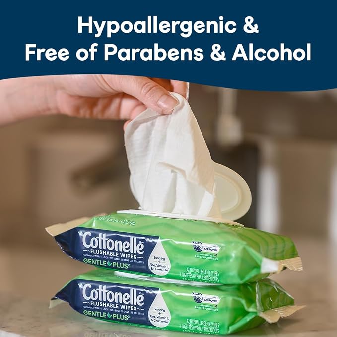 GentlePlus Flushable Wet Wipes