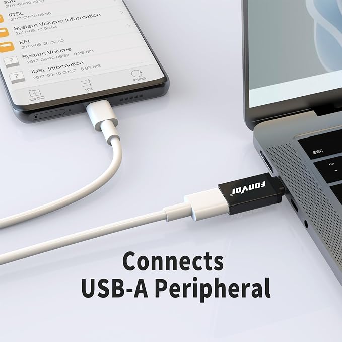 USB C to USB Adapter, USB Type C Male to USB 3.0 Female OTG Adapter Compatible