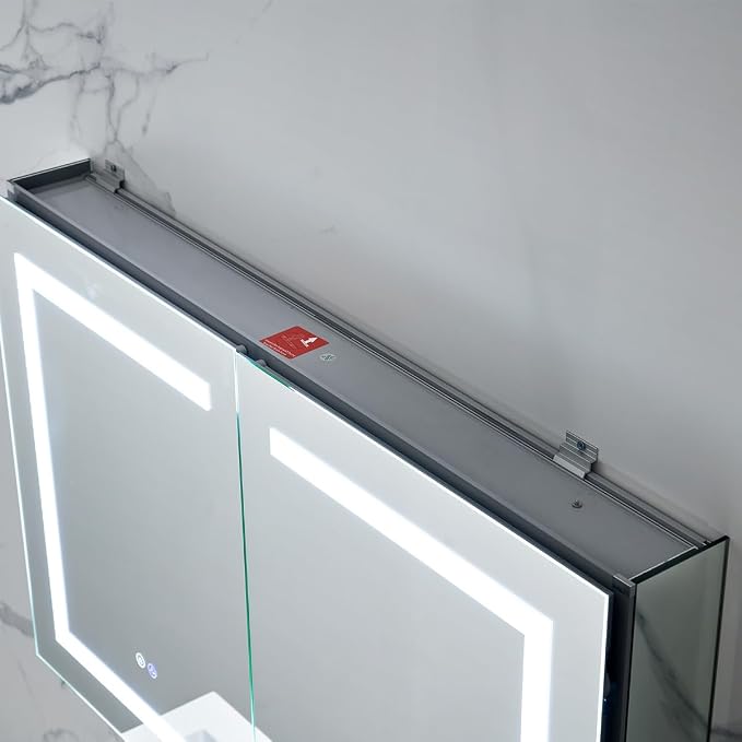 40x26 LED Lighted Bathroom Medicine Mirror Cabinet