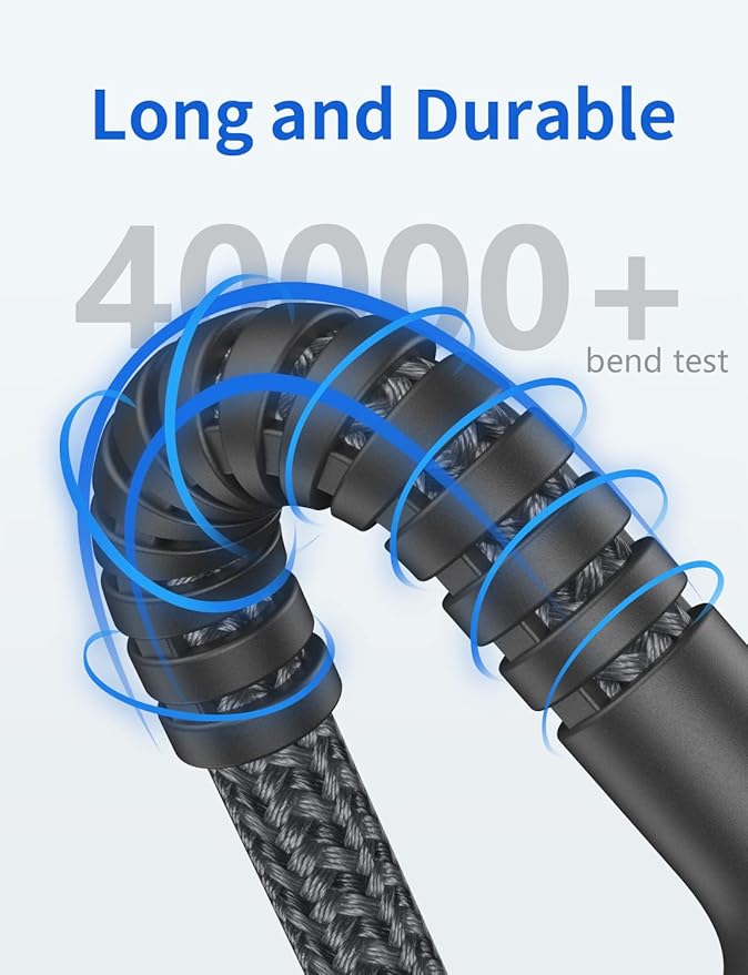 iPhone Charger Cable 2Pack 6FT, Nylon Braided Lightning Cable, Fast Charging