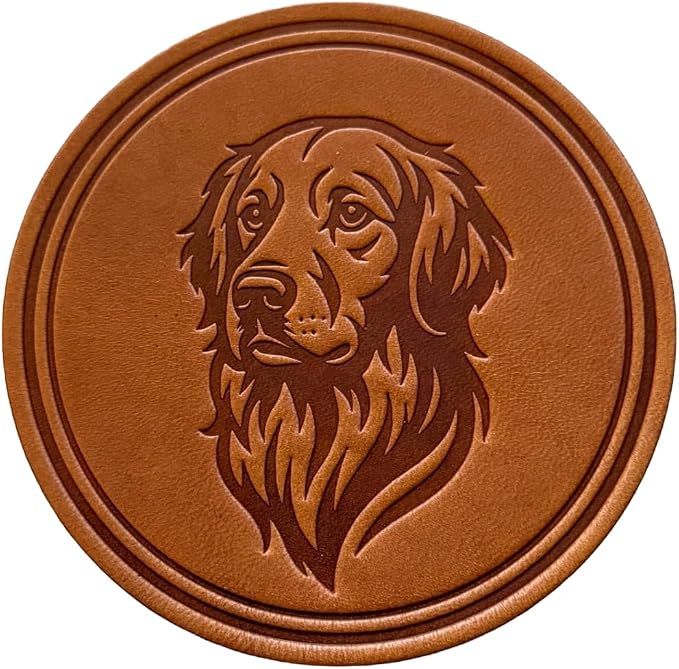 Dog Breed Leather Coasters – Premium Full Grain Table Protectors