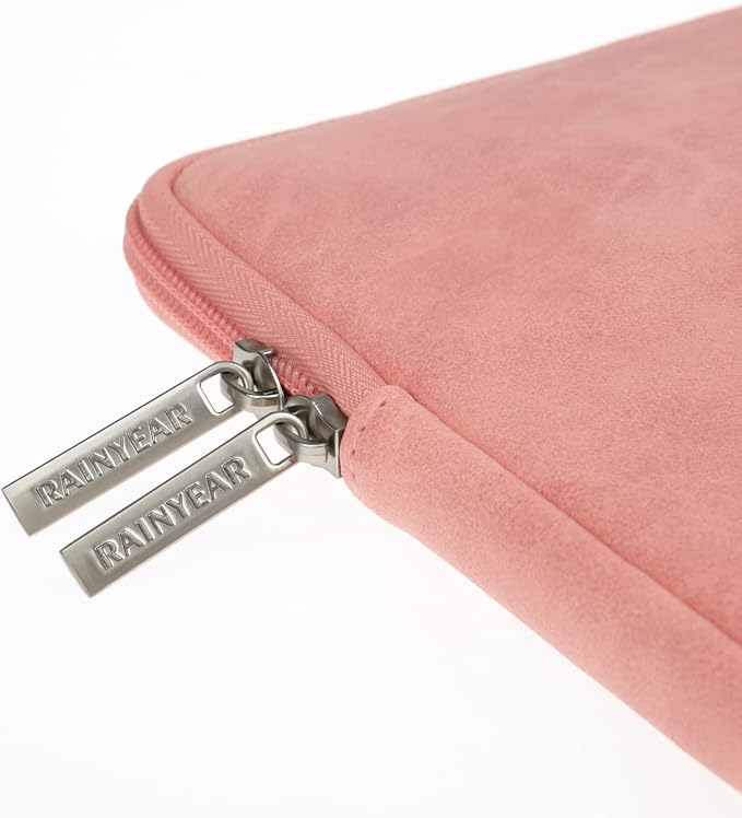 RAINYEAR 11 Inch Laptop Sleeve PU Suede Leather Case Protective Padded Cover