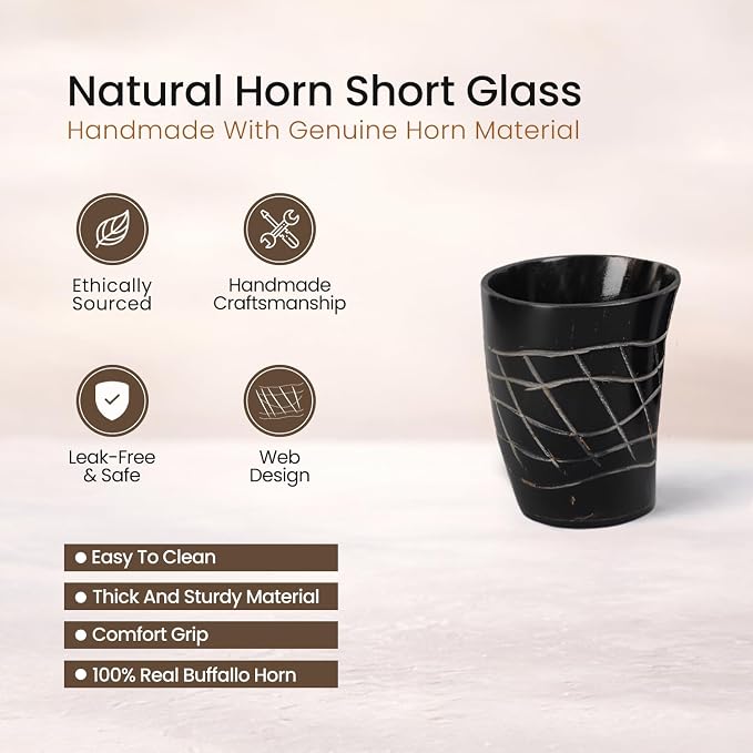 Handicrafts Home Viking Horn Shot Glasses Set of 12, Rustic Viking Drinkware