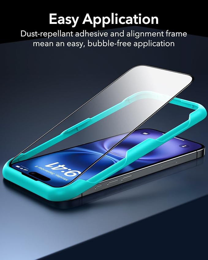 ESR 3 Pack for iPhone 16 / iPhone 15 Screen Protector, Full Coverage Tempered