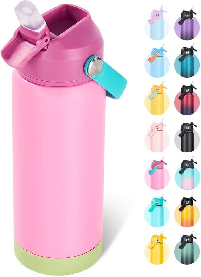 Fijinhom 24oz Insulated Stainless Steel Water Bottle, Wide Mouth Double Wall