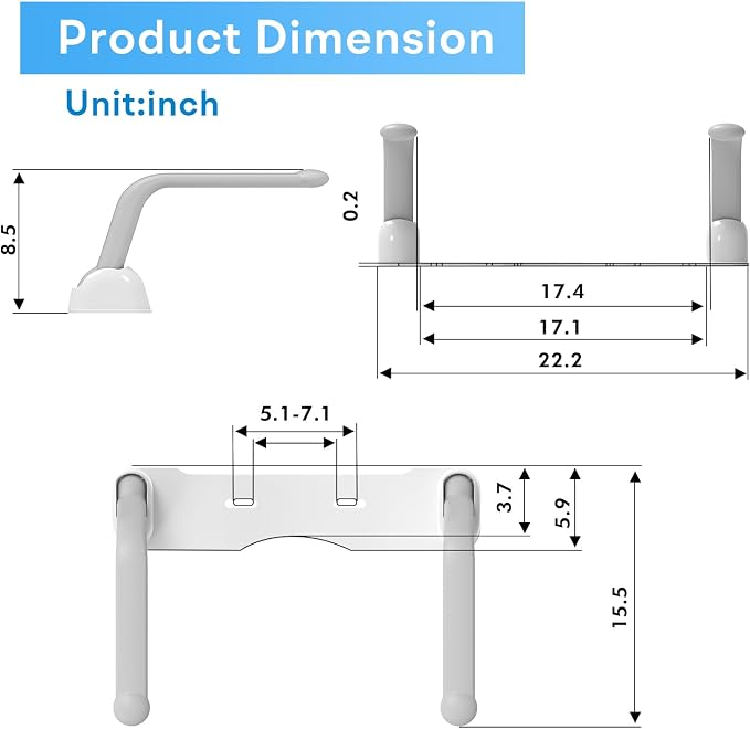 Toilet Safety Rail, Heavy Duty Foldable Toilet Handrail