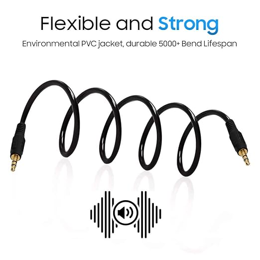 Cmple - 3.5mm Aux Audio Cable Stereo 100 ft AUX Cable Male to Male Speaker