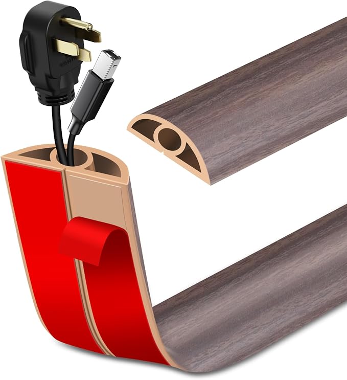 Floor Cord Cover Self Adhesive Cord Hider Floor Extension Cord Covers