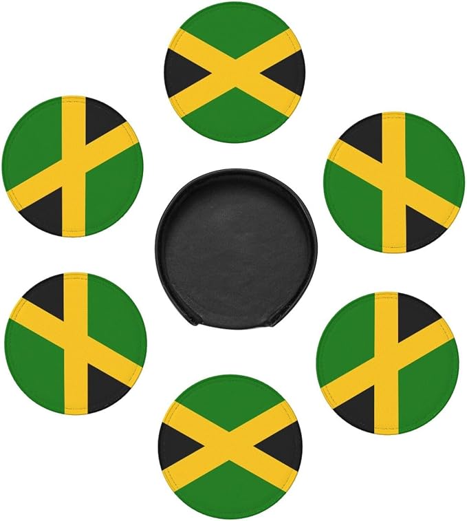 Jamaican Flag Coasters for Drinks