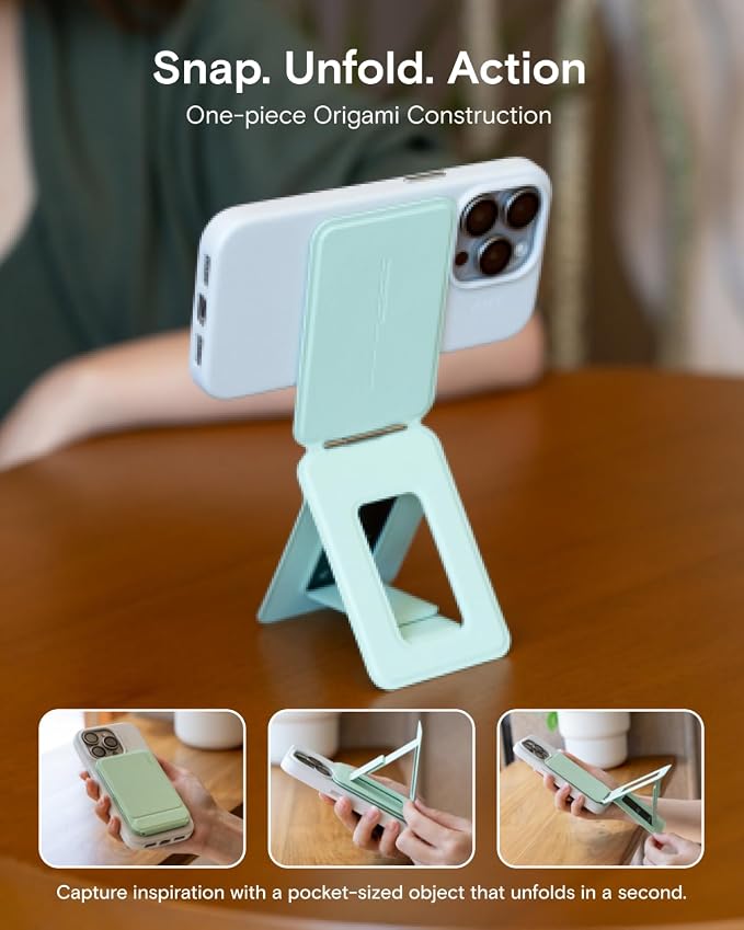 MOFT Phone Stand, Magnetic Phone Tripod Stand Stain-Resistant MOVAS Leather &