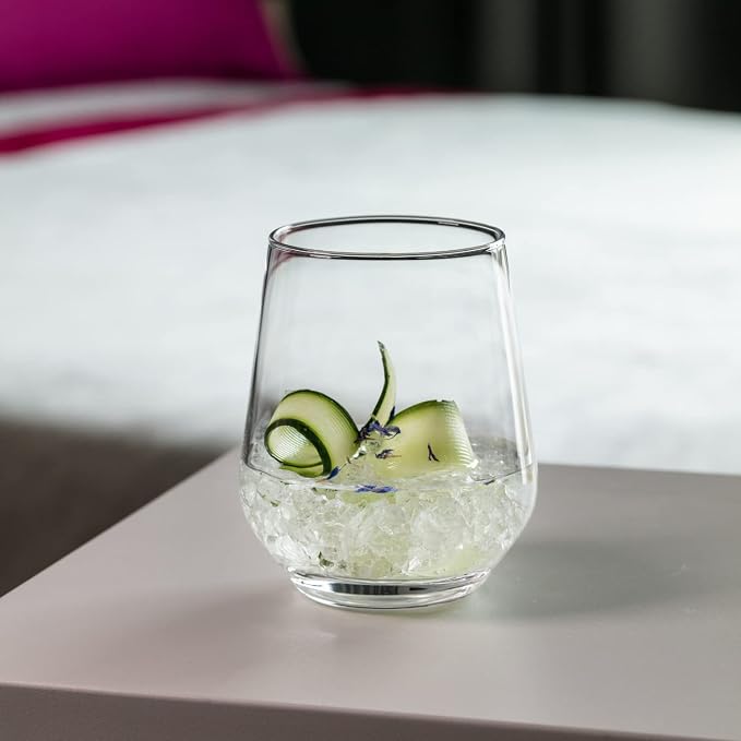 Krosno Water Drinking Glasses, 13.5 oz, Splendour Collection, Elegant Tumbler