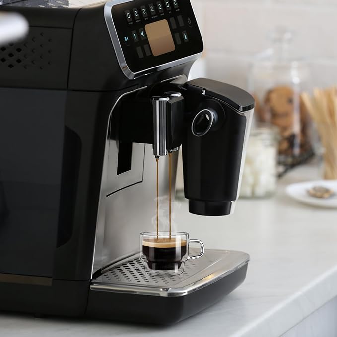 glastal Stackable Glass Cups 4 oz Espresso Glasses Double Walled Espresso Cups