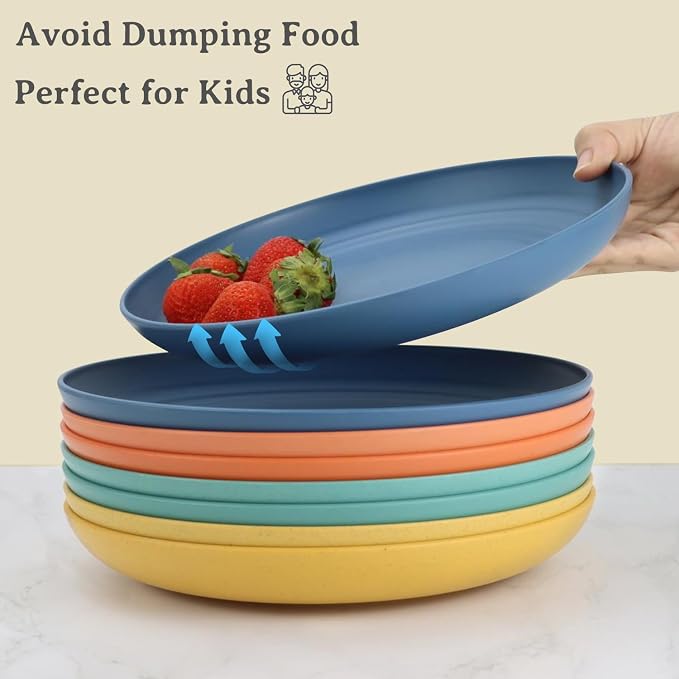 Large Wheat Straw Dinner Plates