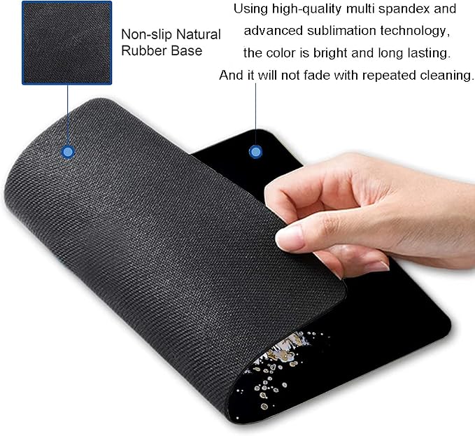 Square Mouse Pad, Colorful Stylish Bulldog Mouse Pad, Mouse Mat Square