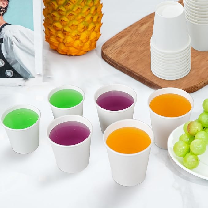 SIUQ 600 Pack 3 oz Paper Cups, Small Disposable Bathroom Mouthwash Cups | Mini