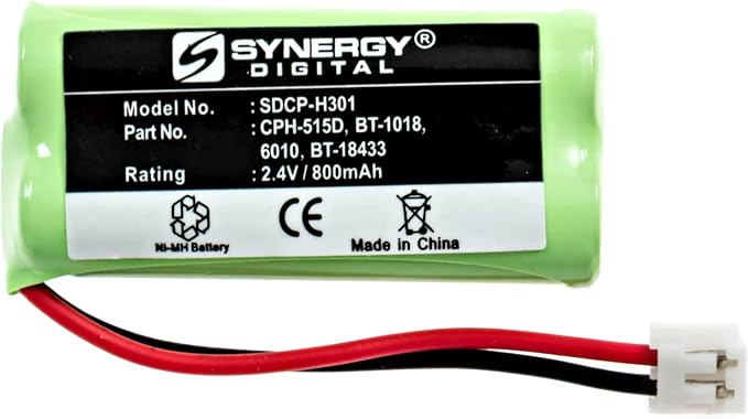 Synergy Digital Cordless Phone Battery, Compatible