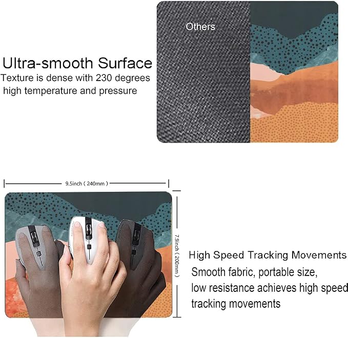 Mouse Pad, Colorful Abstract Mountain Mouse Pads, Square Washable Cloth