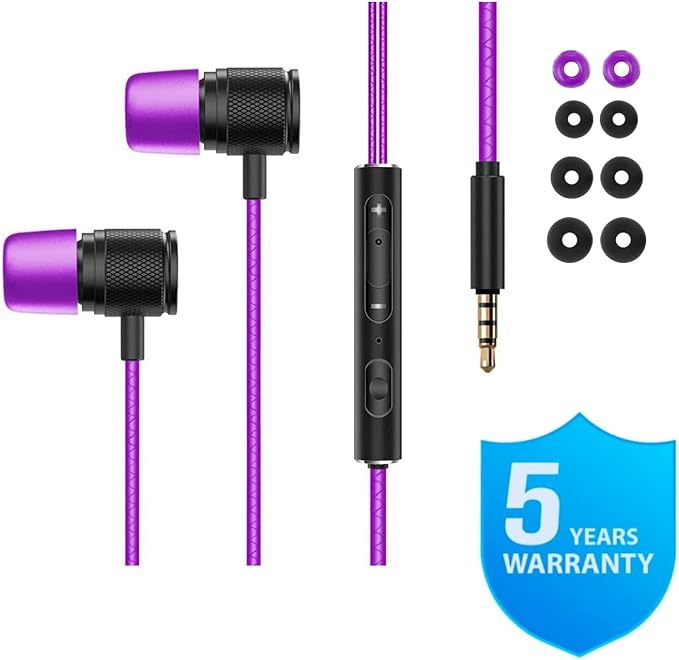 LUDOS Ultra Wired Earbuds in-Ear Headphones, 5 Years Warranty, Earphones