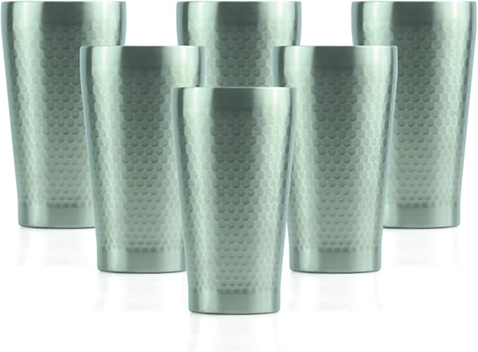 Minimal Double Wall Vacuum Insulated Tumblers, Ultra Slim Embossed Body
