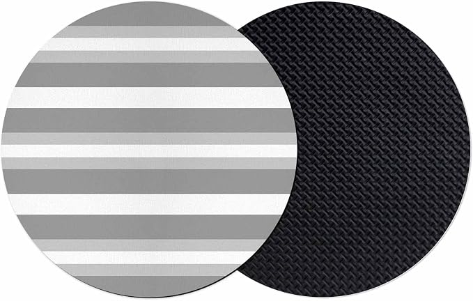 Grey Stripe Coasters Set of 2, Minimalist Farmhouse Striped Soft Absorbent