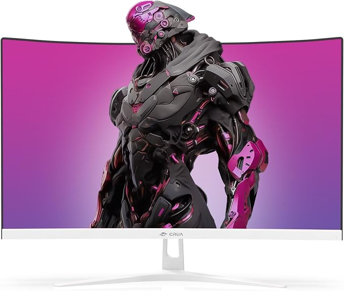 CRUA 27" Curved Gaming Monitor, FHD 1920x1080P, 165Hz/200Hz Computer Monitor