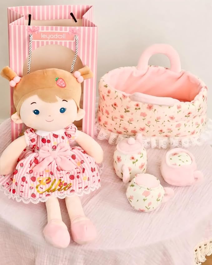 LeyaDoll Tea Party Playset, Pretend Play Baby Doll Accessories | Pretend Play